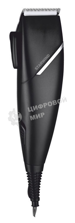 Машинка для стрижки Starwind SBC1711 черный/серебристый 3Вт (насадок в компл:4шт)