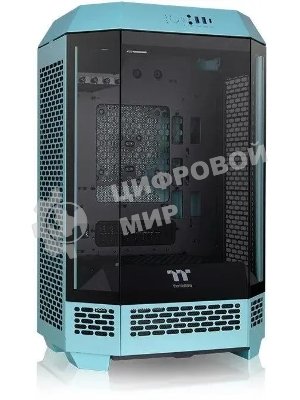 Компьютерный корпус Thermaltake The Tower 300 Turquoise голубой без БП miniITX 7x120мм 5x140мм 2xUSB 3.0 audio bott PSU