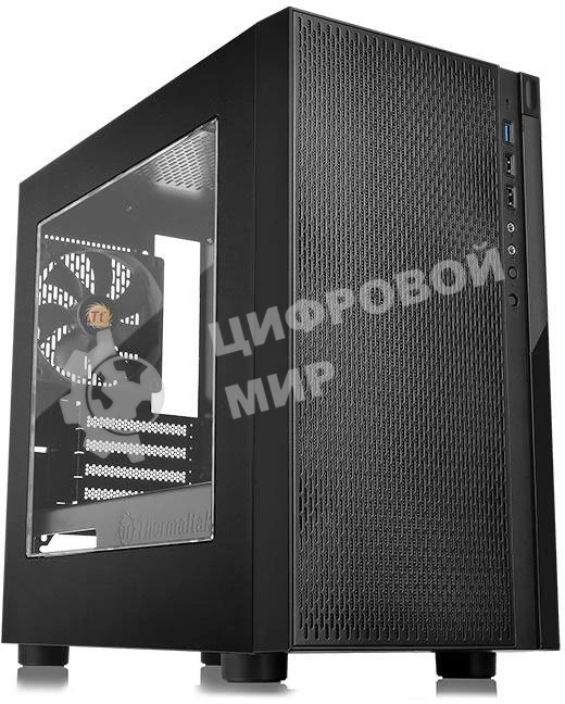 Компьютерный корпус Thermaltake Versa H18 Window черный без БП mATX 2xUSB 2.0 1xUSB 3.0 audio bott PSU