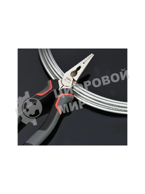 Удлиненные плоскогубцы Deli DL0103 160 мм, Cr-V, эксцентриковый шарнир, антикоррозийное покрытие, трехкомпонентная прорезиненная рукоять