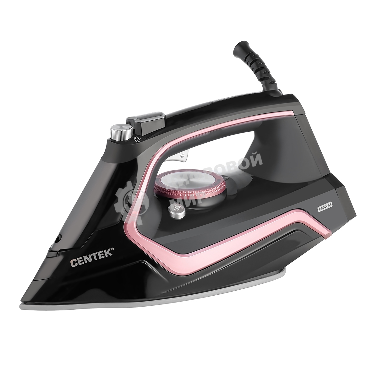 Утюг Centek CT-2313 розовый/черный, 2400 Вт, 50 г/мин, 185 г/мин, 350 мл