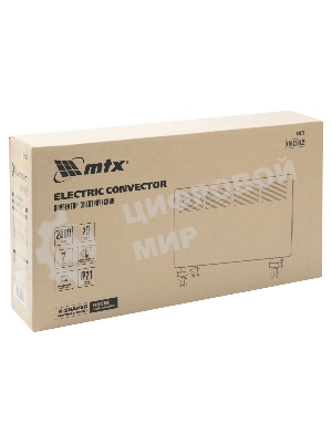Конвектор электрический MTX КМ-2000.2 белый, 2000 Вт, 25 м2, термостат