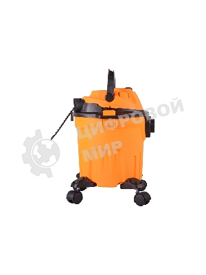 Строительный пылесос Вихрь СП-1400/15 оранжевый, 1400 Вт, уборка сухая/влажная/выдув, пылесборник бак/мешок, 15 л