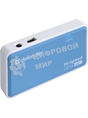 Концентратор USB Defender Quadro Power, USB, адаптер/через USB, блок питания