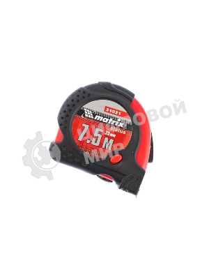 Рулетка Matrix Status magnet fixation, 7,5 м х 25 мм, обрезиненный корпус, зацеп с магнитом