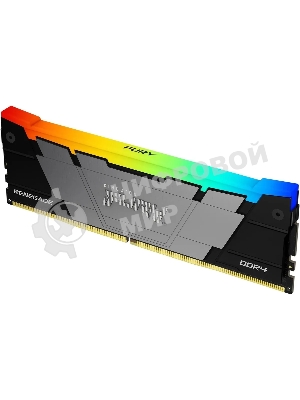 Оперативная память Kingston Fury Renegade, DDR4, 8GB (1x8GB), 3600MHz, CL16, DIMM, с радиатором, RGB, серебристый/черный