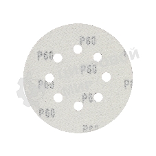 Круг шлифовальный PATRIOT на липучке, 125 мм, Р60, 8 отверстий, 5 шт