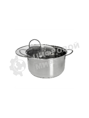 Кастрюля WEBBER BE-349/2 4,8 л, 22 см, из нержавеющей стали со стеклянной крышкой