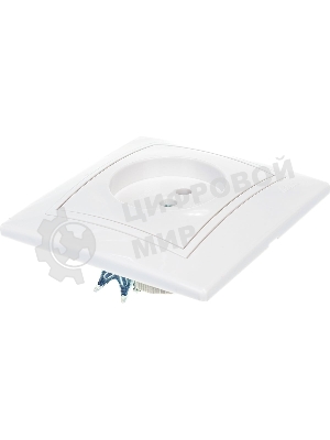 Розетка 1-м СП Мира 16А IP20 без заземл. керам. белый/белый LEZARD 701-0202-121