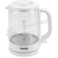 Чайник электрический Domfy DSW-EK304 1.7л. 2200Вт белый (корпус: стекло)