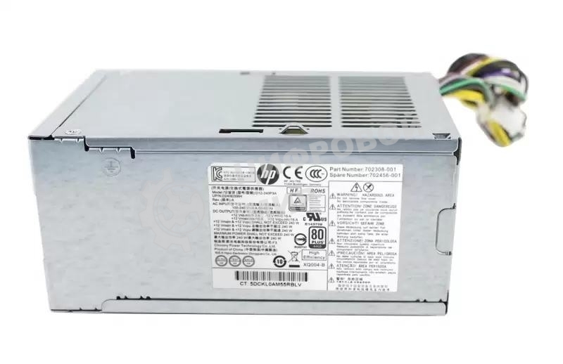 Блок питания 702456-001 240W 12VDC 90% efficient - Includes power on/off switch HP EliteDesk 800 G1