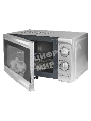 Микроволновая печь BBK 20MWS-707M/S серебро, 20 л, 700 Вт, переключатели - поворотный механизм