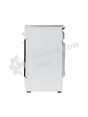 Плита газовая Kraft KF-FSK5301GW белый, конфорок 4 газовых, духовка 58 л, 50 см x 85.5 см x 55.6 см