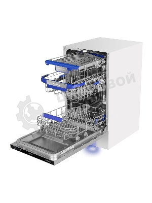 Встраиваемая посудомоечная машина Maunfeld MLP-083I, черный, 44.8 см, 10 компл., 49 дБ, класс A++