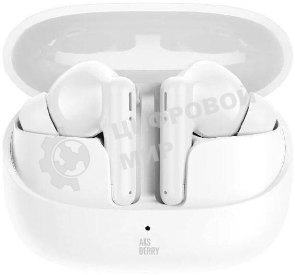 Наушники TWS Aksberry B22 белый, внутриканальные, Bluetooth 5.3, сенсорное управление, до 6 ч