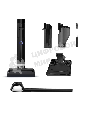 Пылесос вертикальный Centek CT-2580 черный/белый, питание от аккумулятора, 14000 Па, уборка сухая/влажная, пылесборник 0.6/0,4 л