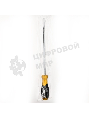 Отвертка шлицевая Deli DL6382501 8х250мм CR-V, Двухкомпонентная ручка. Хромированная