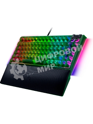 Клавиатура Razer BlackWidow V4 75% Orange Switch Phantom Green Edition проводная, USB Type-A, зелёный