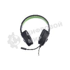 Гарнитура Harper GHS-X15 чёрный/зелёный, проводная
