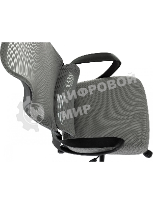 Кресло руководителя Бюрократ Sigma 2 серый, сетка/ткань, крестов. пластик