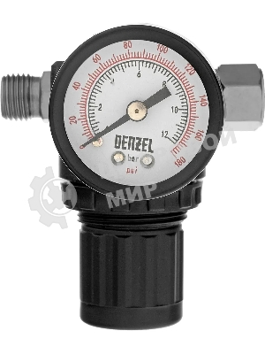 Регулятор давления с манометром Denzel R1500, 12 бар, 1/4