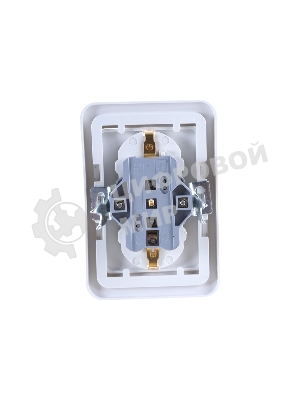 Розетка 2-м CLASSICO защ. шторки с заземл. 2128x белый ASD/IN HOME 4690612000985