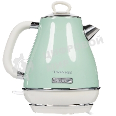 Чайник электрический Ariete Vintage 2869/04 2000 Вт, 1.7 л, зеленый