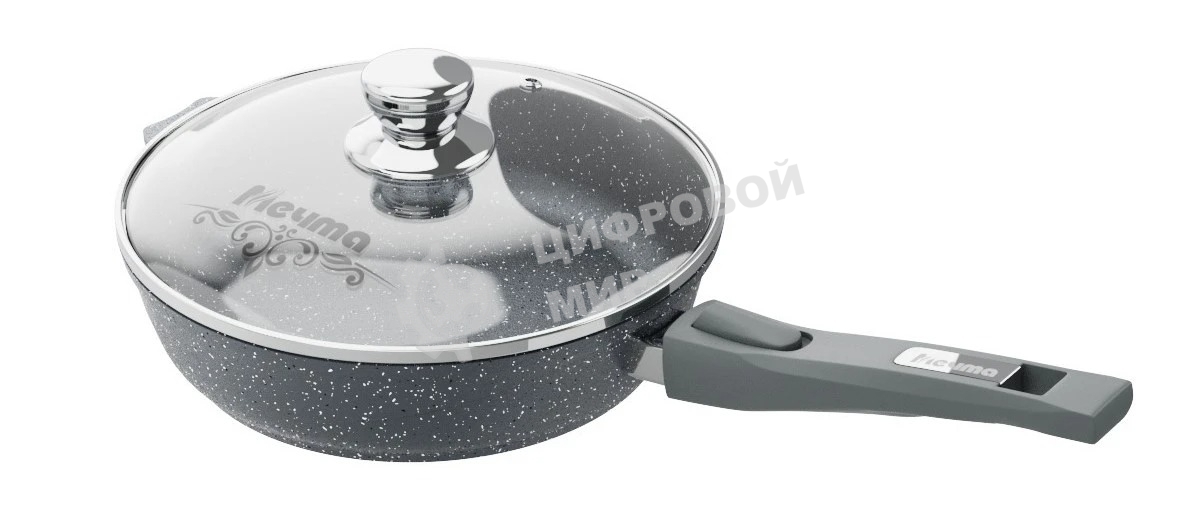 Сковорода Гранит С022701 22 см,съем.руч.крышка