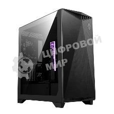 Компьютерный корпус MSI MPG GUNGNIR 300P AIRFLOW Midi Tower, EATX, 2xUSB 3.2 Gen 1, 1xUSB 3.2 Gen2 Type-C, 4x120мм PWM black Fan, 1x80мм Fan, 2x 6015 Fan, MPG PCI-E 4.0 X16 RISER CABLE, Tempered Glass Window