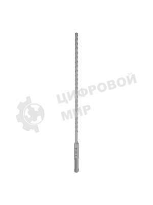 Бур по бетону Denzel цельная крестовая пластина, 6x265 мм, SDS PLUS