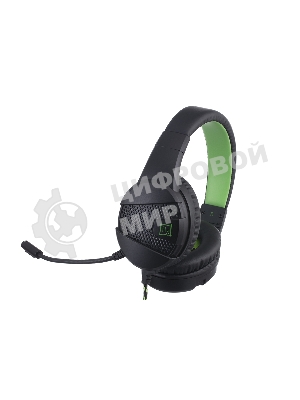 Гарнитура Harper GHS-X15 чёрный/зелёный, проводная