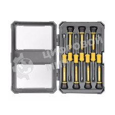 Набор прецизионных отверток 7 шт Deli DL241007 (SL2.0*50, SL2.5*50, SL3.0*50, PH00*50, PH0*50, Torx6*50, Torx8*50), сталь CrV, пласт.кейс