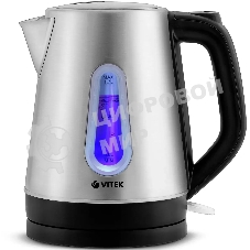 Чайник электрический Vitek VT-7038(ST) Мощность 2200 вт. Объем 1.7 л,Тип нагревательного элемента скрытый.