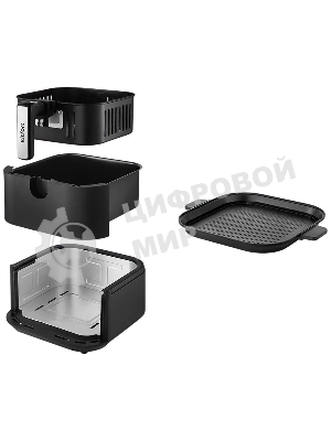 Аэрогриль Kitfort КТ-8127 черный, 1930 Вт, 2 л, сенсор, 6 программ