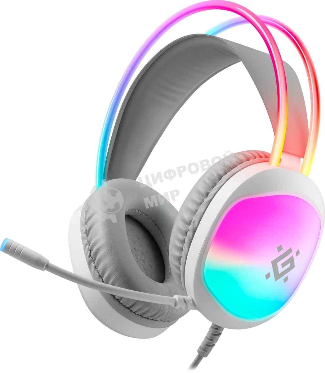 Гарнитура Defender Eclipse белый, проводная, подсветка