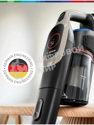 Пылесос вертикальный Bosch BCS931GAC серый, питание от аккумулятора, уборка сухая, пылесборник 0.4 л