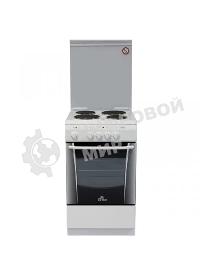 Плита электрическая De Luxe 506004.04 Э белый, конфорок 4 шт, духовка 54 л, 50 см x 85 см x 60 см