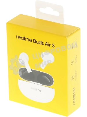 Наушники TWS Realme Buds Air 5 белый, внутриканальные, Bluetooth, активное шумоподавление, до 38 ч