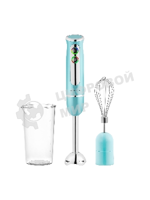 Блендер Galaxy Line GL 2133, голубой, погружной, 1000 Вт, 17 000 об/мин, 2 скорости, LED-подсветка