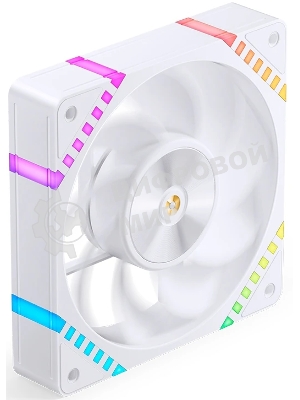 Вентилятор для корпуса JONSBO HF2-120WR Reverse (120x120x25мм, 4-pin PWM, ARGb, 63.3CFM, 29.5dBA, 2200RPM, белый)