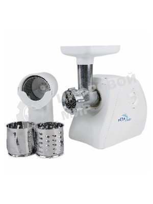 Мясорубка электрическая Ротор Альфа ЭМШ 35/250-4 белый, 1500 Вт, 0.6 кг/мин, защита от перегрузки, насадки - 4