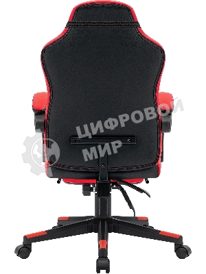 Кресло Defender DIABLO BLACK/RED черный/красный, экокожа, подставка для ног