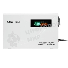 Настенный стабилизатор напряжения SMARTWATT AVR SLIM 500RW (100W - 260W, 500VA, 0.5 кВт, 50 Гц, розеток — 1, LED-диспле