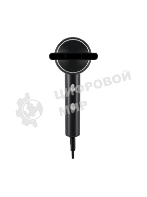 Фен Hyundai H-HDI0777 черный/хром, 1500 Вт, компактный, ионизация