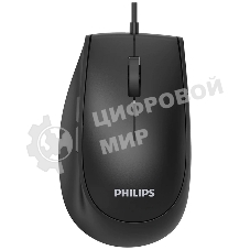 Мышь проводная Philips SPK7327 черный, 1600 dpi, USB, кнопки - 5