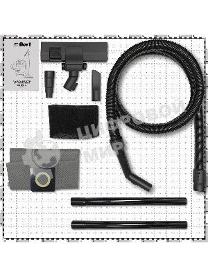 Строительный пылесос Bort BSS-1220-M (93417814) синий, 270/1200 Вт, уборка сухая/влажная, пылесборник мешок/контейнер, 20 л