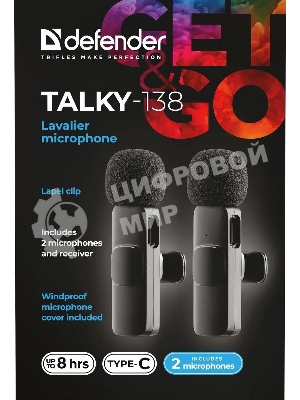 Петличный микрофон Defender Talky-138 wrls