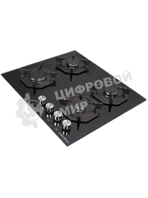 Газовая варочная панель Maunfeld EGHG.64.2CB/G, 4 конфорки, закаленное стекло, черный