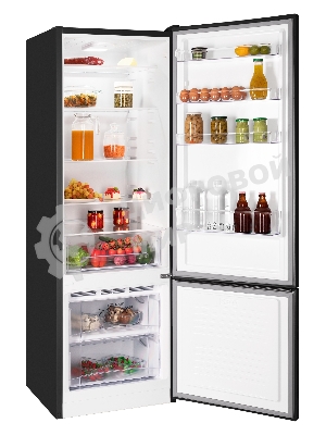 Холодильник Nordfrost NRB 124 B черный, двухкамерный 238/70 л морозилка снизу