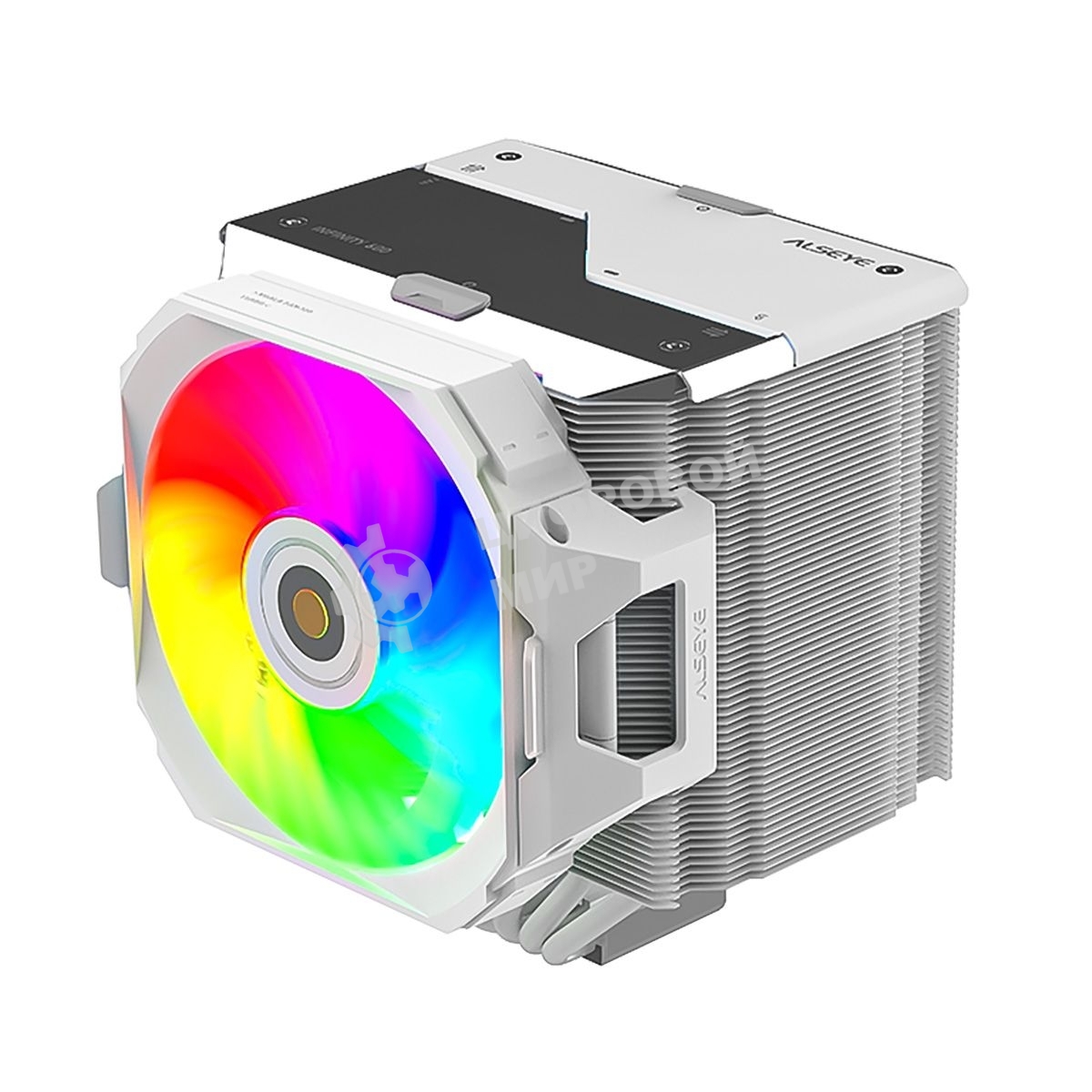 Кулер для процессора Alseye i600-W белый, 120 мм, алюминий/медь, 2300 об/мин, 37.8 дБ, 4 pin, 265 Вт, 160 мм